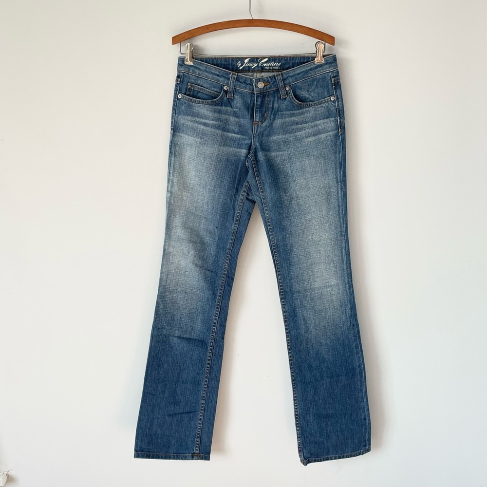 Juicy Couture Y2k Straight Cut Medium Wash Blue Jeans